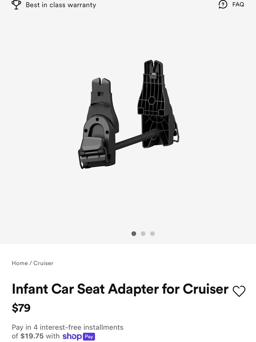 Veer Graco Car Seat Adapter for Cruiser - Black